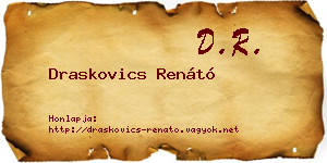 Draskovics Renátó névjegykártya