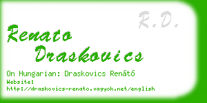 renato draskovics business card
