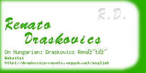 renato draskovics business card